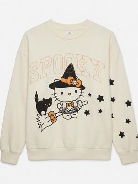 NWT Sanrio Hello Kitty Crewneck Sweatshirt in Cream Size Medium Women’s